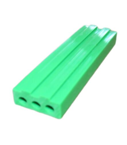 Green UHMWPE Wear Strip with 3 Circular Patterns for Conveyor Systems