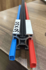 High Pressure 8 Slots Extruded Aluminum Profile with Structural Bracket and T Slot Cover Strip