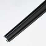 High Quality L-Shaped Black Plastic Building Material UPVC Profiles 70mm Plastic Extruded PVC Profile