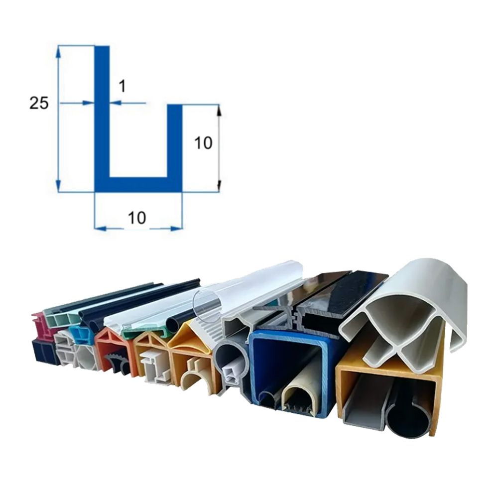 J-Type Plastic Extrusion Profile PVC PP Material Customized Color for Door and Window Edge Accessories