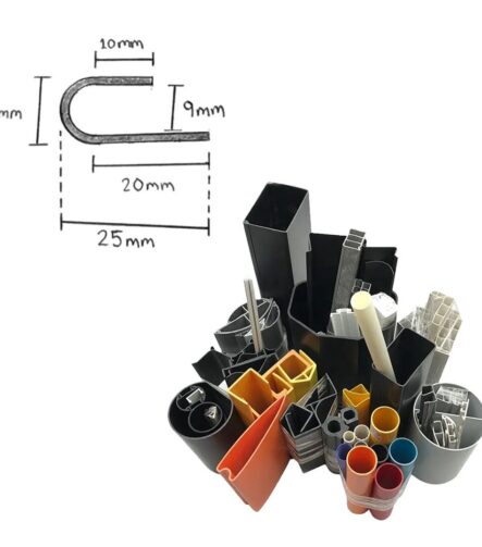 J-Type Plastic Extrusion Profile PVC PP Material Customized Color for Door and Window Edge Accessories