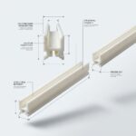 LED Plastic Profile Extrusion PVC Diffuser Channel for Linear Strip Light Custom Shape for Cove Lighting