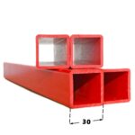 Manufacturer Custom PVC Square Pipe Plastic Extrusion 30X30mm Plastic Square Pipe Soft and Hard Co-Extruded PVC Rectangular Pipe