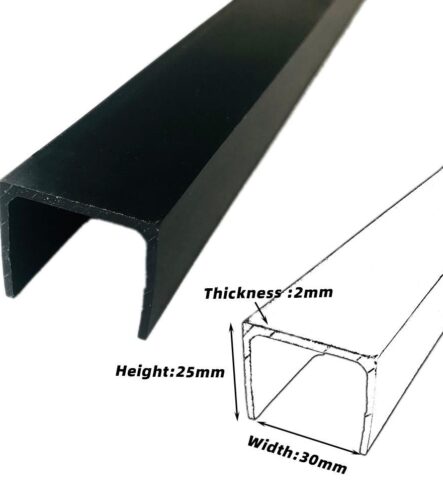 PVC Plastic Profile Single Groove Edging Square Plastic Sink Dust-Proof Anti-Fouling Protective Plastic Strips U-Shaped Groove