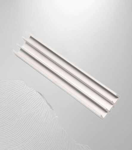 Plastic Guide Channel for Sliding, White Rigid PVC Track with 3 Channels, Low Friction