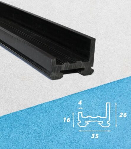 Rail Conveyor Edge Protection UHMWPE Polyethylene Wear Strip Guide Rail PE Plastic Guide Strips