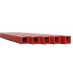Red 19X19mm Extruded Rigid PVC Square Pipe for Building Framework