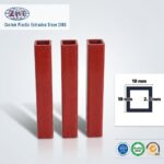 Red 19X19mm Extruded Rigid PVC Square Pipe for Building Framework