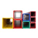 Red 19X19mm Extruded Rigid PVC Square Pipe for Building Framework