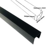 Sleek 30X25X2mm Black Plastic U-Channel Extrusions Plastic Trim PVC Profile Manufacturers