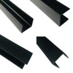 Sleek 30X25X2mm Black Plastic U-Channel Extrusions Plastic Trim PVC Profile Manufacturers