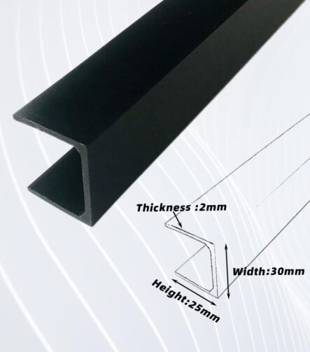U-Shaped Slot Plastic Decorative Strip Customized PVC Plastic Profile Edging Strips