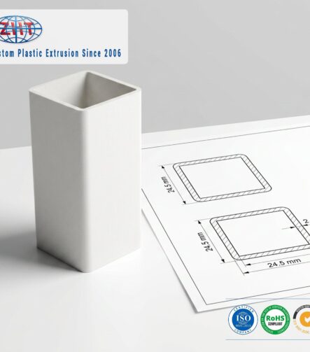 White Matt 24.5X24.5mm Extruded Rigid PVC Square Pipe for Greenhouse Frame Construction