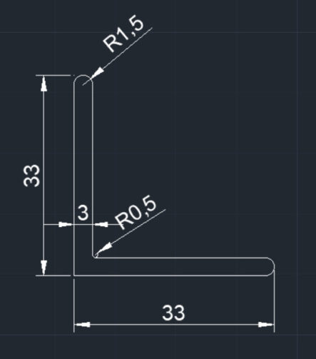 White PVC Plastic Corner Bead L-Shape Right Angle Corner Strip Protects 90 Degree Cross Section