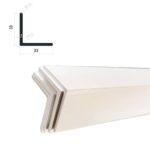 White PVC Plastic Corner Bead L-Shape Right Angle Corner Strip Protects 90 Degree Cross Section
