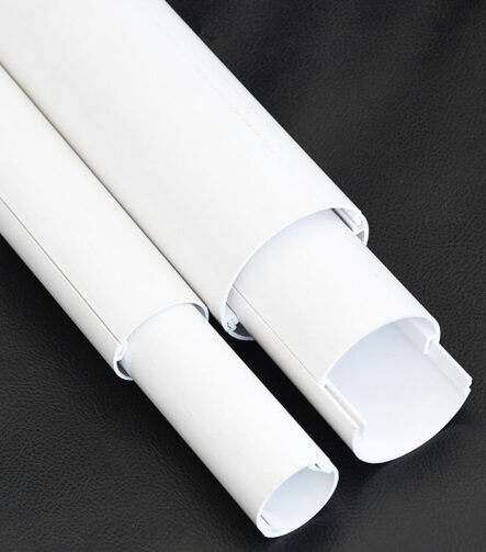 White PVC U-Shaped Plastic Tube Durable Pipe PVC Round Half