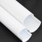 White PVC U-Shaped Plastic Tube Durable Pipe PVC Round Half
