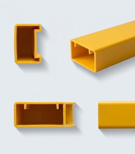 Yellow PVC ABS HDPE Rectangular Drainage Pipe for Landscaping and Cable Protection Corrosion Proof